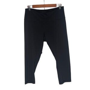 Lululemon Womens Wunder Under High Rise Crop Size 12 Black Full On Luxtreme 21"